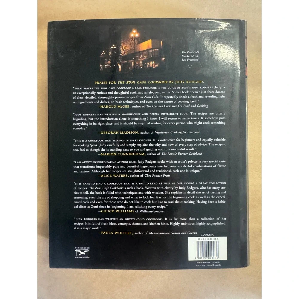 Judy Rodgers The Zuni Cafe Cookbook Hardcover First Edition 2002 Multicolor